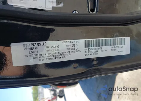 2015 Dodge Charger Se z USA, uszkodzony, nr VIN 2C3CDXBG9FH790573